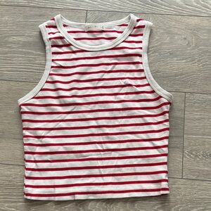 Active USA Kids Striped Red and White Tank Top